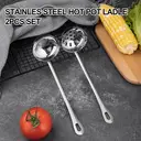 Maxcook Set of 2 - Hotpot Ladle Stainless Steel Soup Ladle Leaky Spoon image 2