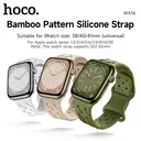 HOCO iWatch Band WA16 Flexible Series - Bamboo Pattern - Olive Green image 1