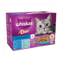 Whiskas 1+ Duo Ocean Delights Adult Wet Cat Food Pouches in Jelly 12 x 85g image 0