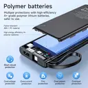 HOCO J129 5000mAh Power Bank – Built-in USB-C Cable - Black image 6