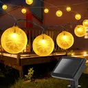 Aigostar SunGlow S10: guirlande lumineuse solaire, 10-LED, lumière chaude, IP44, batterie Ni-MH, motif citron image 3