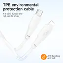 HOCO X93 PD20W Lightning Charging Cable – 1M - White image 6