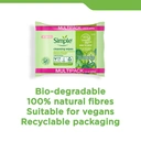Simple Kind to Skin Cleansing Wipes Biodegradable 50wipes image 2