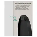 Miroir mural rond moderne en métal noir d'encre - 61 cm image 2