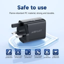 ACEFAST A8 PD32W Dual Port Charger(USB-C/ USB-A) - Black image 4