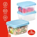 Alpina Boîtes de rangement - Lot de 3 - 900 ml image 2