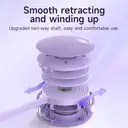 HOCO 3-in-1 Retractable Charging Cable - USB-A to Lightning/ USB-C/ Micro-USB - 1M - Purple image 3