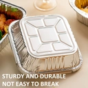 Maxcook 30Pcs Disposable Aluminum Tin Foil Baking Pans Square 7 Inch image 3