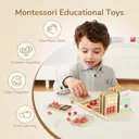 Topbright Wooden Math Toy for 3 Year Old Toddlers, Montessori Educational Learning Toy for Children Ages 3-5, Counting Peg Board Game and Number Writing Practice image 1