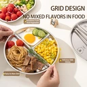 Maxcook 304 Stainless Steel Square 3-Compartment Plate - Capivara image 2