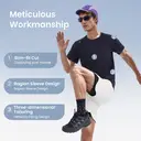 ochama [100 Ultra-Light and Quick-Drying] Sports T-Shirt Summer Outdoor Running Fitness Short-Sleeved Men’s Black XL image 1