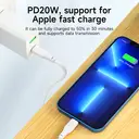 HOCO X93 PD20W Lightning Charging Cable – 1M - White image 2