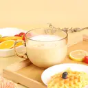 BJ Bajie Breakfast Cup Oat Cup Glass Bowl Tea Glass Cup Milk Cup Mark Cup Water Cup with Spoon 450ML image 3