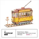 Robotime Rolife Maquette de tramway en bois 3D pour adultes, kit de loisirs créatifs, décoration à la maison, décoration d’étagère,Cadeaux artisanaux pour adultes et adolescents,Jouets éducatifs image 2