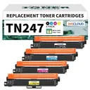 inkcloud TN247 Cartouches de toner pour Brother TN-243CMYK, DCP-L3550CDW, MFC-L3750CDW - Noir, cyan, magenta et jaune image 0