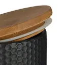 Geome Dolomite and Matt Black Hex Canister image 0