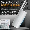 WANGMAZI Kitchen Knife Chef Knife Mulberry Knife Household sharp stainless Steel Meat Cutting image 2