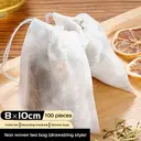 BJ Nonwoven Filter Bag For Tea,Seasoning,Traditional,Chinese Medicine 8*10cm, 100pcs image 2