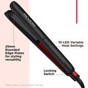 Revlon SmoothStay Straightener with Coconut Oil Infused Technology, 25mm Triple-Coated Ceramic Plates, Adjustable Temperature up to 235°C, Portable Storage Case Included for Easy Transport, Model RVST2211PUK image 2