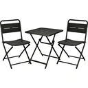 Ensemble Bistrot 3 pièces mat - Noir image 0