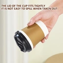 Maxcook 25pcs 280ml Disposable Coffee Cups with Lids for Hot & Cold Beverage,Leak-proof image 6