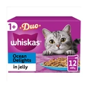 Whiskas 1+ Duo Ocean Delights Adult Wet Cat Food Pouches in Jelly 12 x 85g image 8