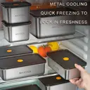 Maxcook 3pcs - 304 Stainless Steel Crisper Lunch Box Refrigerator Sealed Storage Box MCFT1434 - with Lid image 4