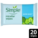 Simple Kind to Skin Micellar Cleansing Wipes Water Boost 20 Wipes image 1
