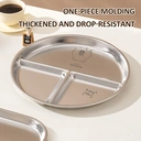 Maxcook 304 Stainless Steel Square 3-Compartment Plate - Capivara image 4