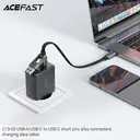 ACEFAST USB-A/USB-C to USB-C Charging Cable - 0.2M - Black image 5