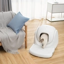 CATLINK Tapis de litière intelligent pour chat, Blanc – Capture la litière sur les griffes, Range le sac à litière, la pelle et autres accessoires, 543 mm (L) x 402 mm (l) x 106 mm (H) image 3