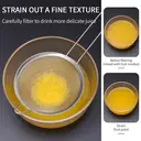 BJ 304 Stainless steel strainer, strainer, strainer, soybean milk strainer, strainer, fine mesh, foaming spoon, flour strainer, two piece set image 3
