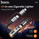 HOCO U138 All-in-one Cable - USB-C/ Lightning to USB-C with Cigarette Lighter - Grey image 1