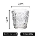 BJ 2pcs - Glass Glacier Cup Beer Cup Water Cup Women's Milk Wine Cup Juice Cup 300ML image 8