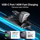 ACEFAST B14 165W 3-Port (USB-C*2/ USB-A) Car Charger - Black image 2