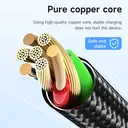 HOCO X76 4-in-1 Charging Cable - Lightning*2/ Micro-USB/ USB-C - 1M - Black image 3