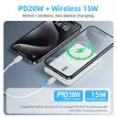 HOCO J140A PD20W 5000mAh Magnetic Power Bank - Black image 4