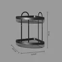 5five Mayaj Étagère d'angle à 2 niveaux en métal - Noir image 1