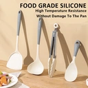 Maxcook Silicone Kitchenware Spatula Spoon Food Holder - Set of 4 image 1