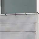 TENAX Texstyle Plus Ecran brise-vue décoratif argent et noir avec œillets pour jardins et terrasses - 1,00 x 5 m image 2