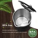 Bear 6 Temperature Settings with 1.7 L Stainless Steel Kettle Black ZDH-C17V3, 1800-2200 W, Microprocessor Touch Panel, BPA-Free, Imported Temperature Controller, Boil Dry Protection, Automatic Shut-Off Electric image 8