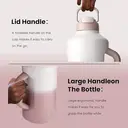 Bottle Bottle RVS vacuüm geïsoleerde sportfles, dubbele deksels inclusief rietjesdeksel, 1,8 L (61 oz), kleur kleurlopend roze, Nieuwjaarsverkoop, top cadeau-ideeën image 1