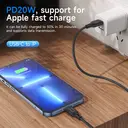 HOCO X90 60W USB-C to USB-C Charging Cable - White image 4