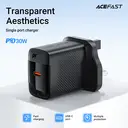 ACEFAST PD30W GaN USB-C Charger - Black image 1