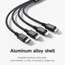 HOCO X76 4-in-1 Charging Cable - Lightning*2/ Micro-USB/ USB-C - 1M - Black image 5