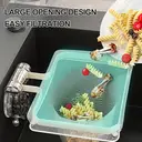 Maxcook Suction Cup Kitchen Drain Rack Sink Rack Garbage Strainer Sieve Rack - with 50 Nets - White image 5