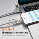 HOCO U138 All-in-one Cable - USB-C/ Lightning to USB-C with Cigarette Lighter - Grey image 6