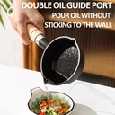 Maxcook Uncoated Cast Iron Pot - Wooden Handle - 10cm Diameter image 3