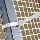 Tenax Fix Tie XL Lot de 50 liens de serrage en plastique blanc - 29 cm image 1