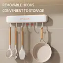 Maxcook Punch-free Knife Rest With Hooks White MCZW7223 image 6